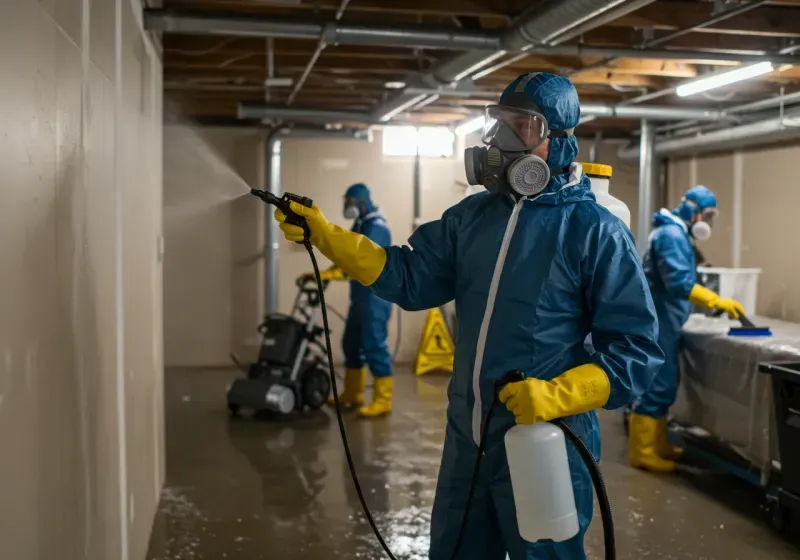 Basement Sanitization and Antimicrobial Treatment process in Lake County, TN